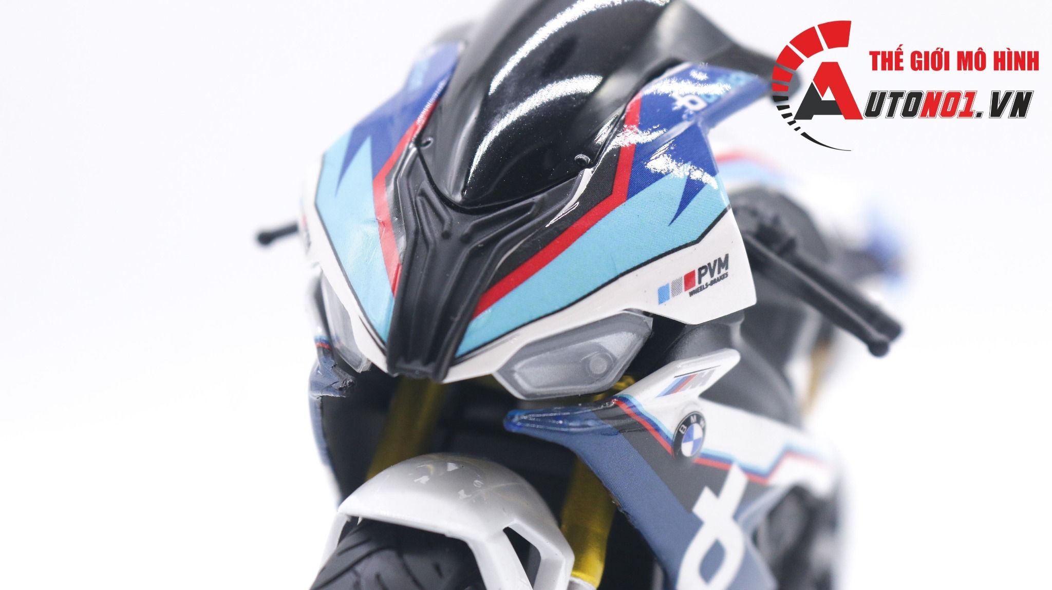  Mô hình xe độ Bmw S1000rr 2020 Race Bonovo Action tỉ lệ 1:12 Autono1 Welly D226I 