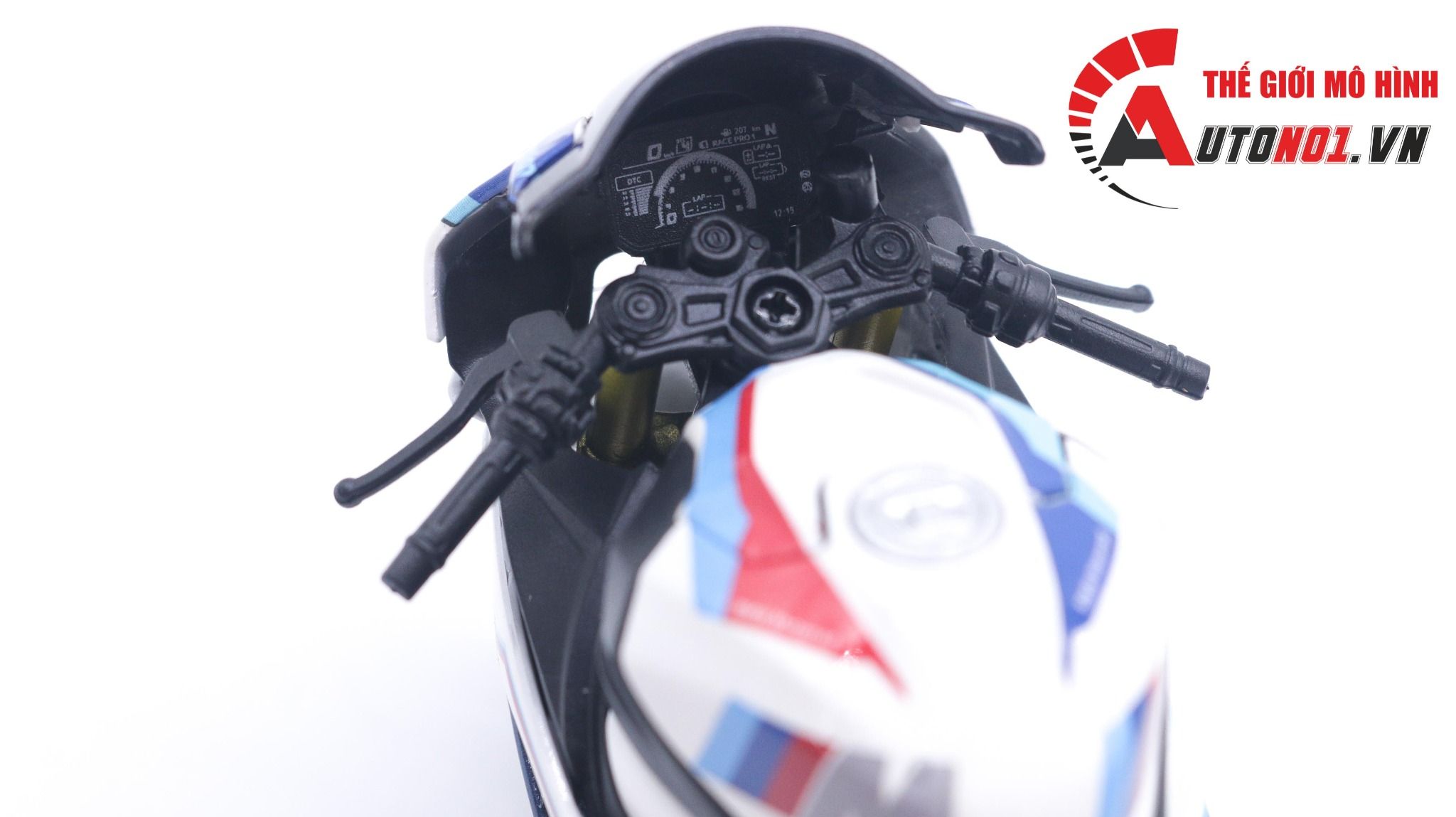  Mô hình xe độ Bmw S1000rr 2020 Race Bonovo Action tỉ lệ 1:12 Autono1 Welly D226I 