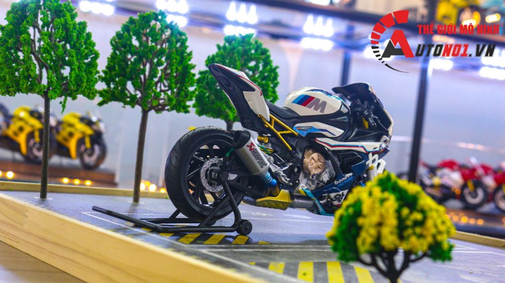 MÔ HÌNH XE BMW S1000RR 2020 RACE BONOVO ACTION WELLY 1:12 AUTONO1 D226I