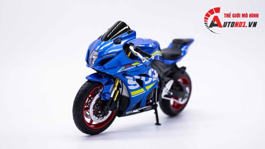 MÔ HÌNH XE ĐỘ SUZUKI GSX-R1000 ĐỘ MÂM - ĐỘ PÔ AR BLUE 1:12 AUTONO1 D117