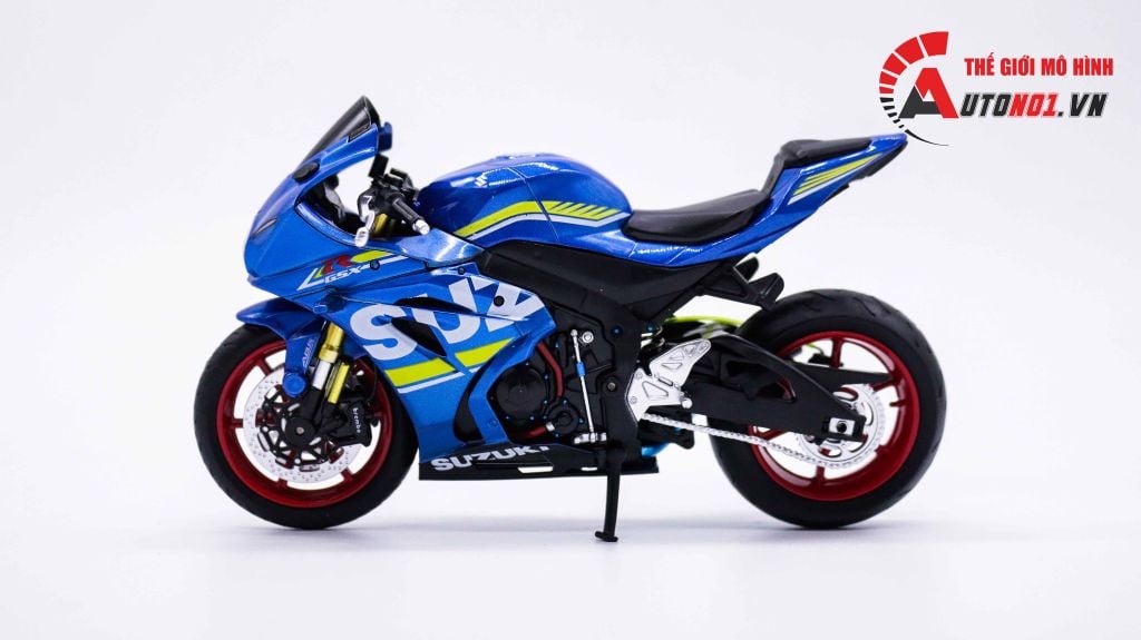 MÔ HÌNH XE ĐỘ SUZUKI GSX-R1000 ĐỘ MÂM - ĐỘ PÔ AR BLUE 1:12 AUTONO1 D117