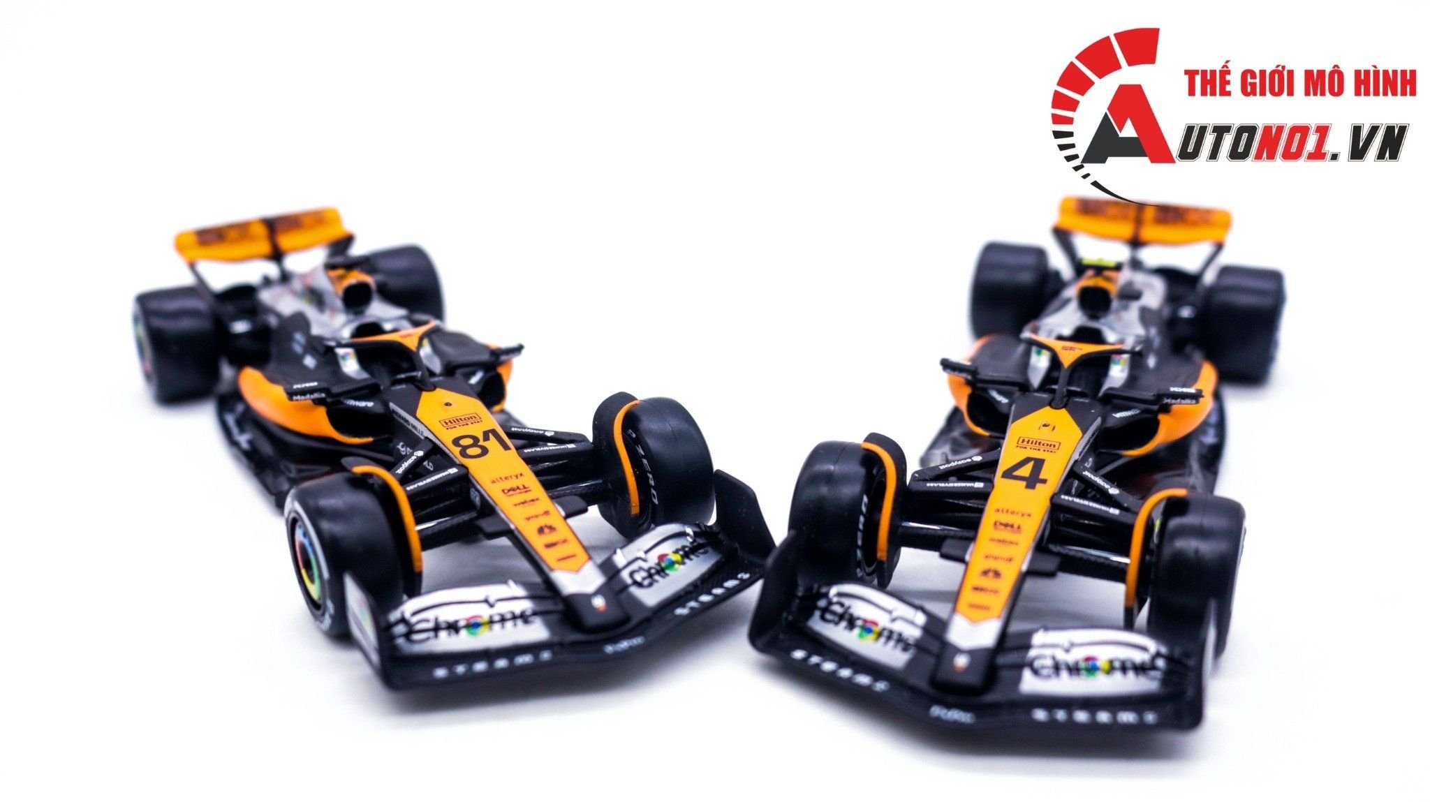  Mô hình xe đua F1 McLaren MCL60 S23 #81 - #4 tỉ lệ 1:43 Bburago OT317 18-38187 