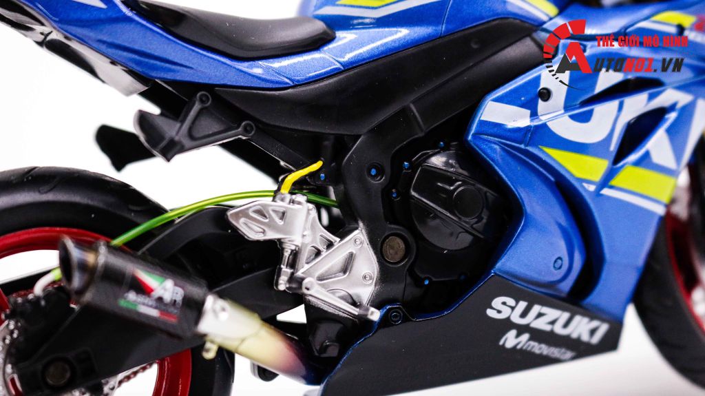 MÔ HÌNH XE ĐỘ SUZUKI GSX-R1000 ĐỘ MÂM - ĐỘ PÔ AR BLUE 1:12 AUTONO1 D117