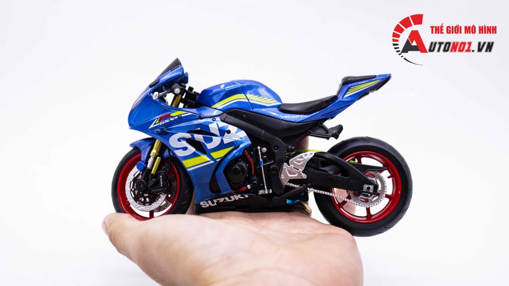 MÔ HÌNH XE ĐỘ SUZUKI GSX-R1000 ĐỘ MÂM - ĐỘ PÔ AR BLUE 1:12 AUTONO1 D117