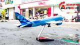  Mô hình máy bay Jason Tutu Etihad Boeing B787 blue Ả Rập 47cm có đèn led tự động theo tiếng vỗ tay hoặc chạm MB47047 