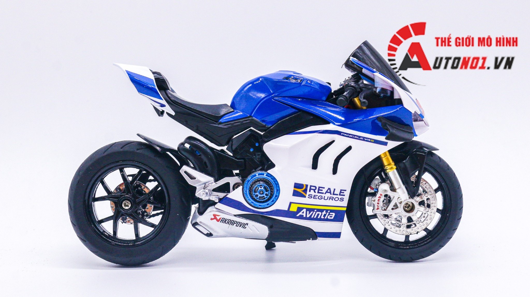  Mô hình xe độ Ducati panigale V4S Reale Anvinta độ nồi tỉ lệ 1:12 Autono1 D223M 