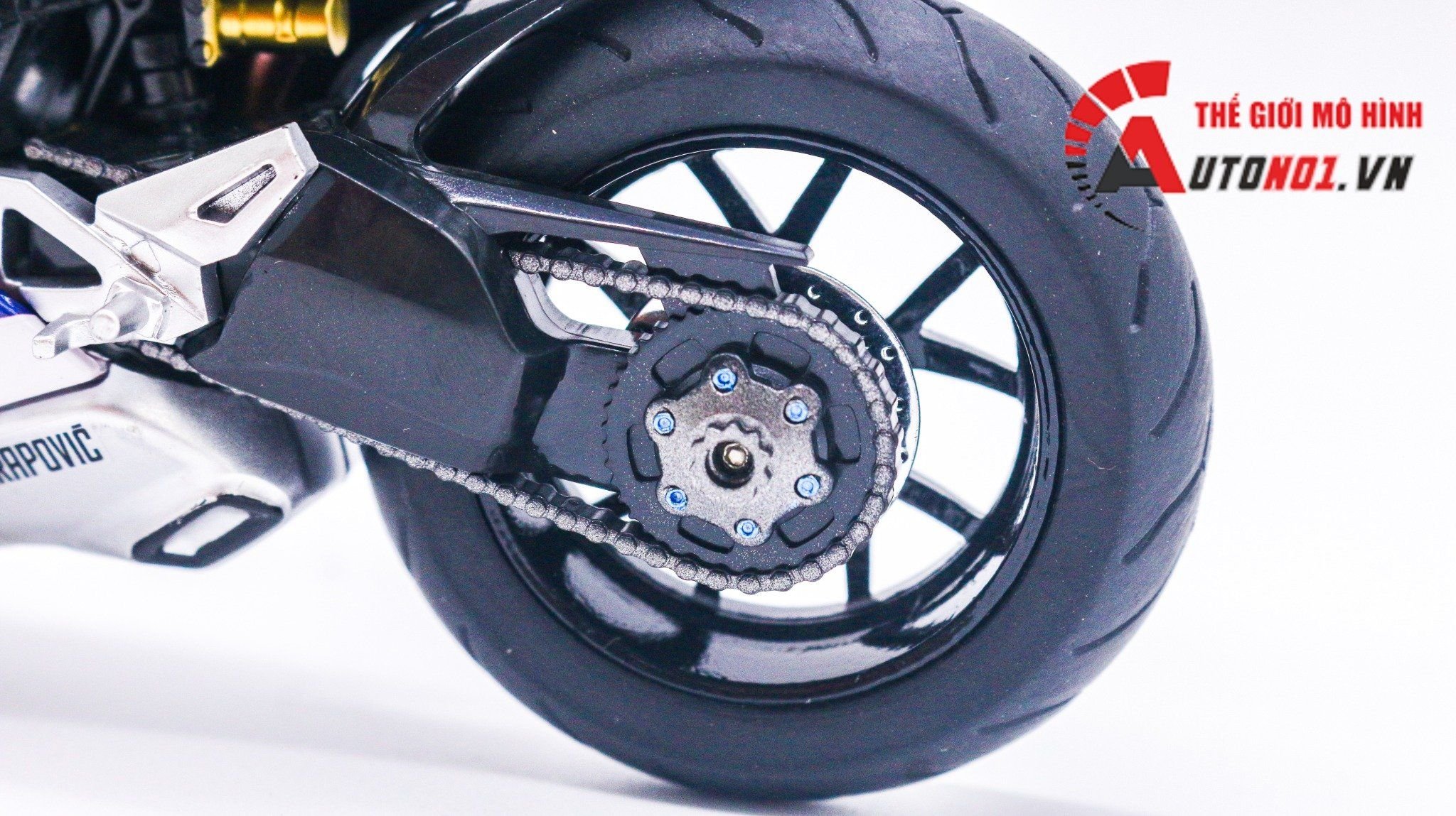  Mô hình xe độ Ducati panigale V4S Reale Anvinta độ nồi tỉ lệ 1:12 Autono1 D223M 