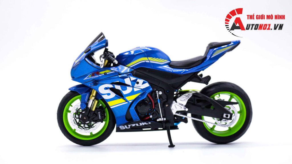 MÔ HÌNH XE ĐỘ SUZUKI GSX-R1000 ĐỘ MÂM - ĐỘ PÔ AR BLUE 1:12 AUTONO1 D117