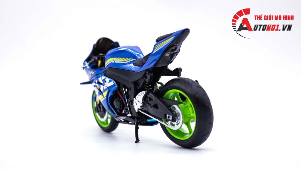 MÔ HÌNH XE ĐỘ SUZUKI GSX-R1000 ĐỘ MÂM - ĐỘ PÔ AR BLUE 1:12 AUTONO1 D117