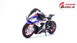  Mô hình xe độ Bmw S1000rr White Blue 2020 độ Pô 1:12 Autono1 Alloy D160E 