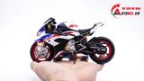  Mô hình xe độ Bmw S1000rr White Blue 2020 độ Pô 1:12 Autono1 Alloy D160E 