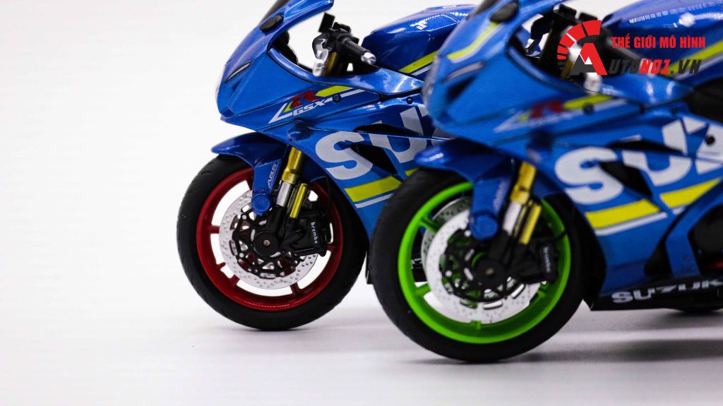 MÔ HÌNH XE ĐỘ SUZUKI GSX-R1000 ĐỘ MÂM - ĐỘ PÔ AR BLUE 1:12 AUTONO1 D117