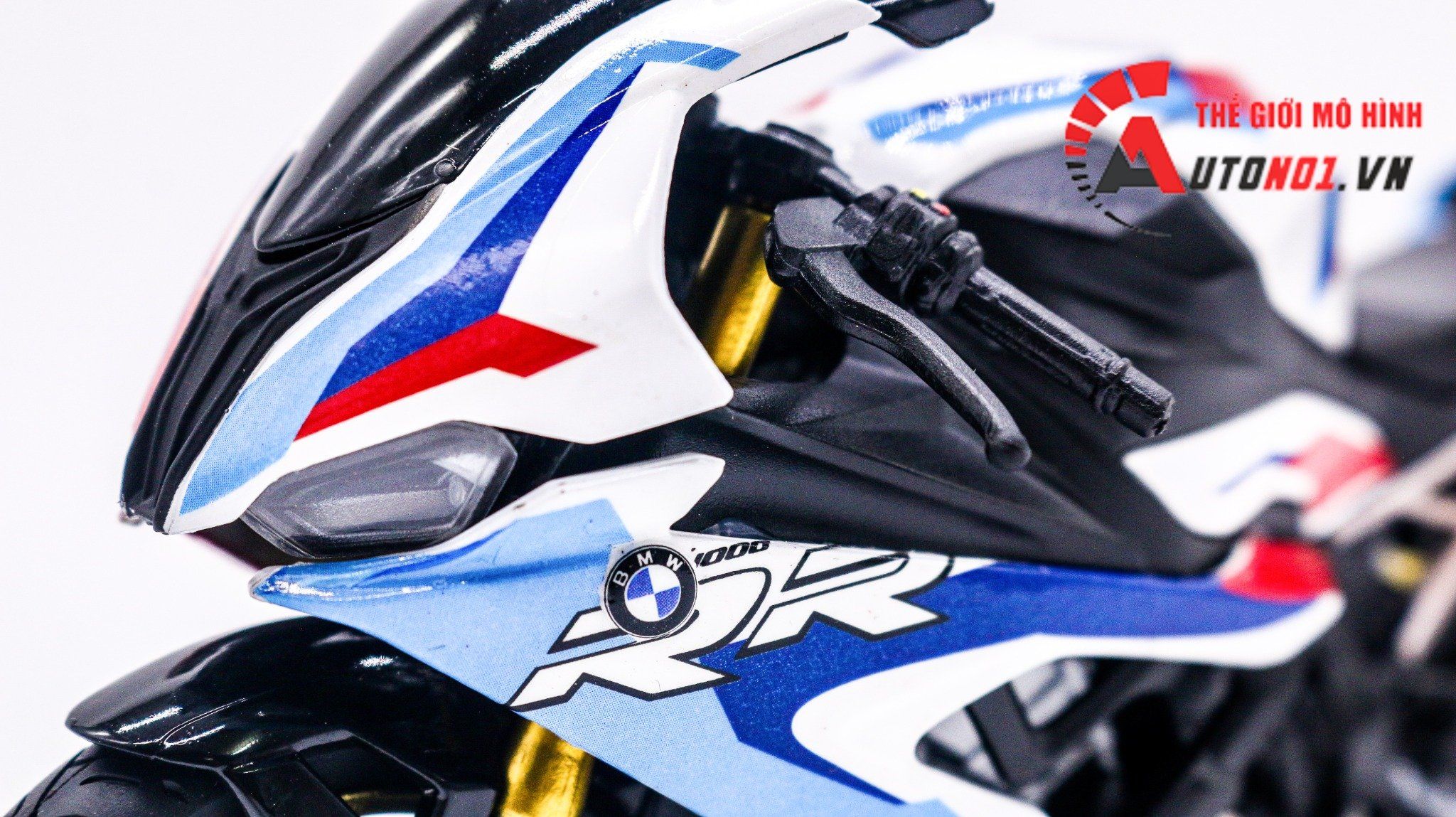  Mô hình xe độ Bmw S1000RR 2020 SBK Racing độ pô 1:12 Autono1 Welly D226O 