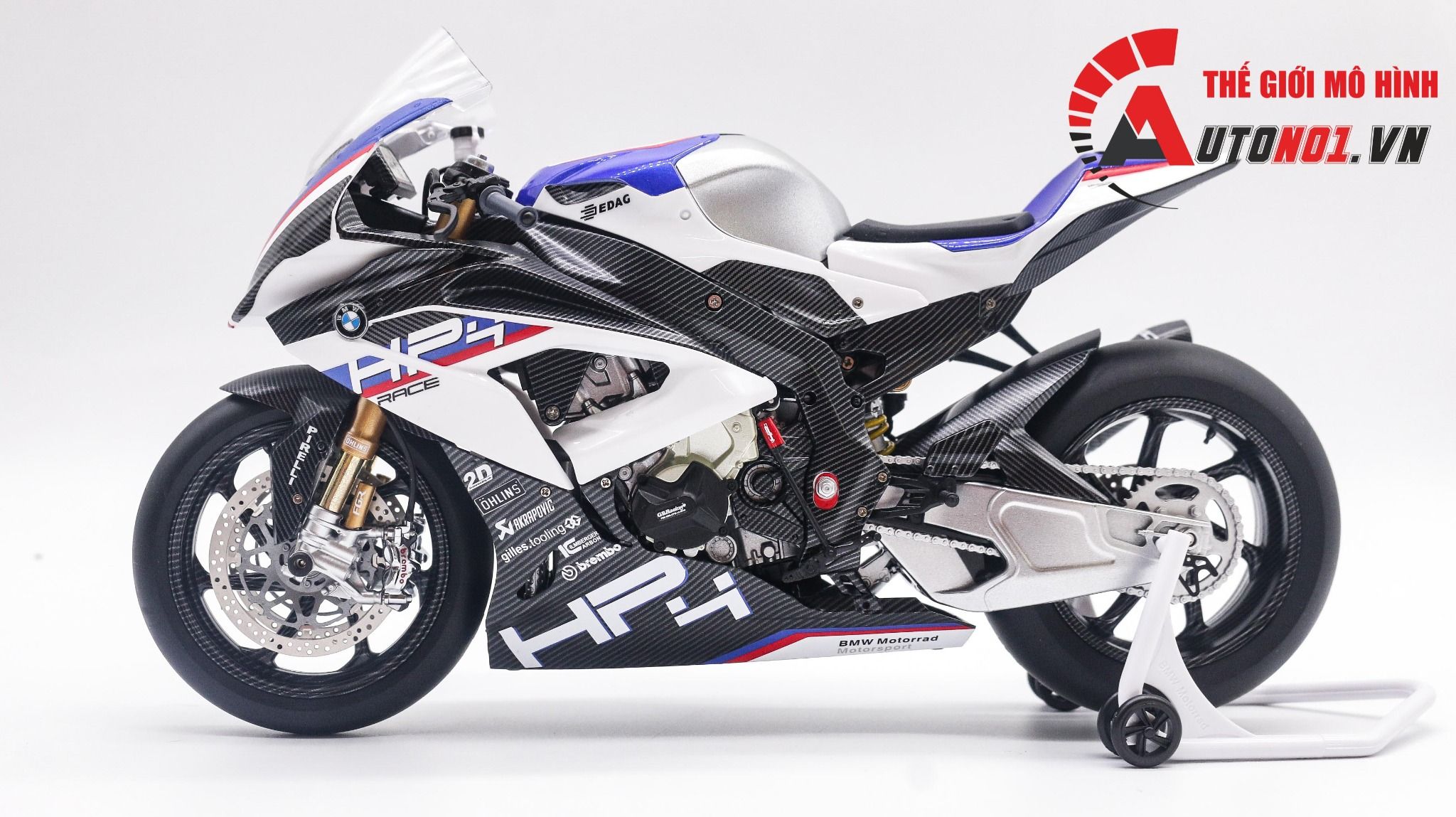  Mô hình xe cao cấp Bmw S1000 HP4 Race 1:9 Meng D230A 