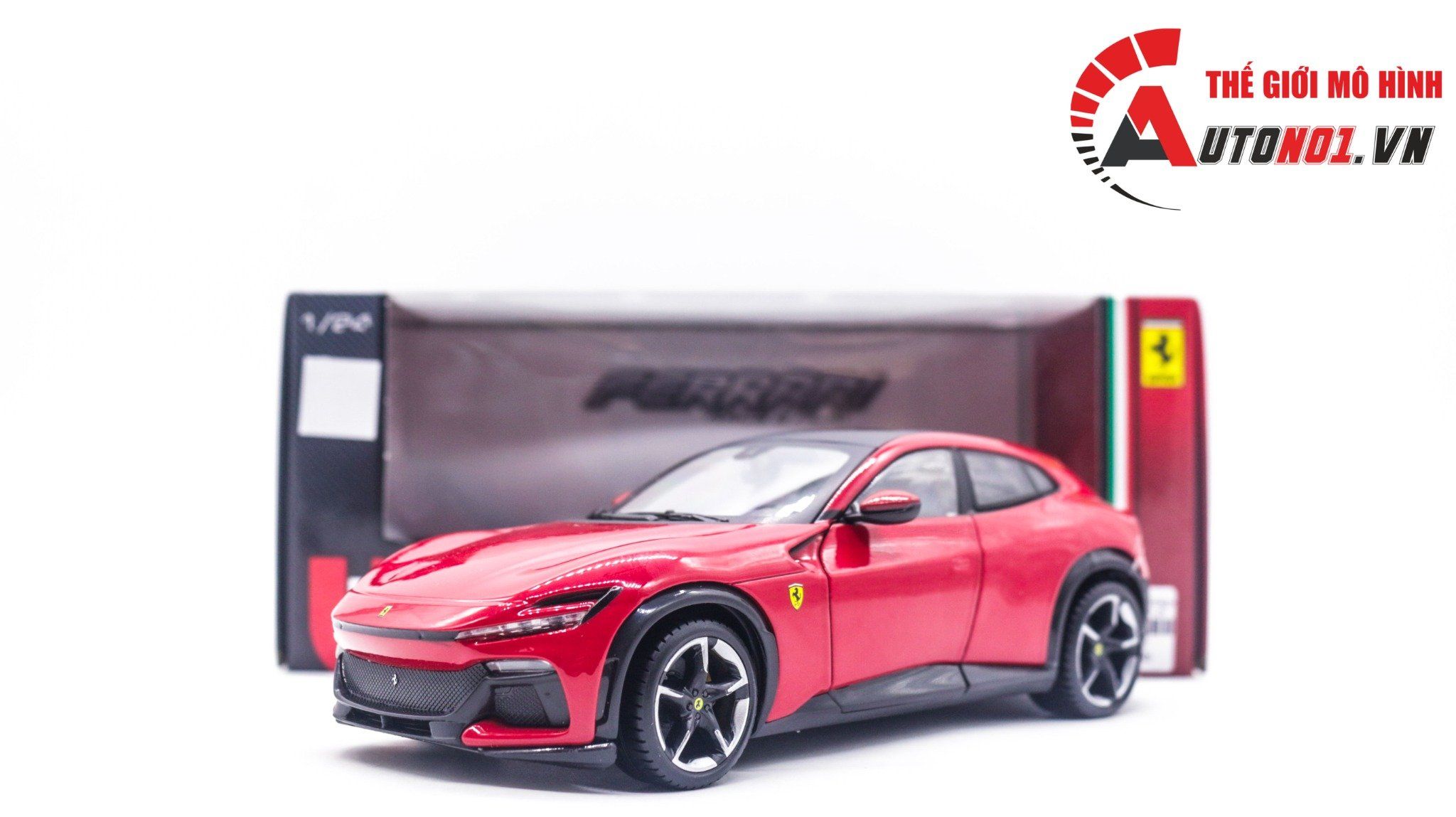  Mô hình xe Ferrari purosangue SUV full kính có đế 1:25 Bburago OT320 