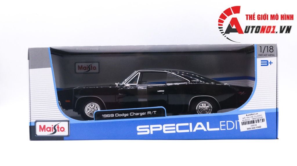 MÔ HÌNH XE CLASSIC MUSCLE - 1969 DODGE CHARGER 1:18 MAISTO 2900