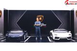  Diorama 1:24 Showroom trưng bày Lamborghini cho xe tỉ lệ 1:24 kích thước 35X25X15cm 4 tấm lắp ghép formex 5li DR010B 