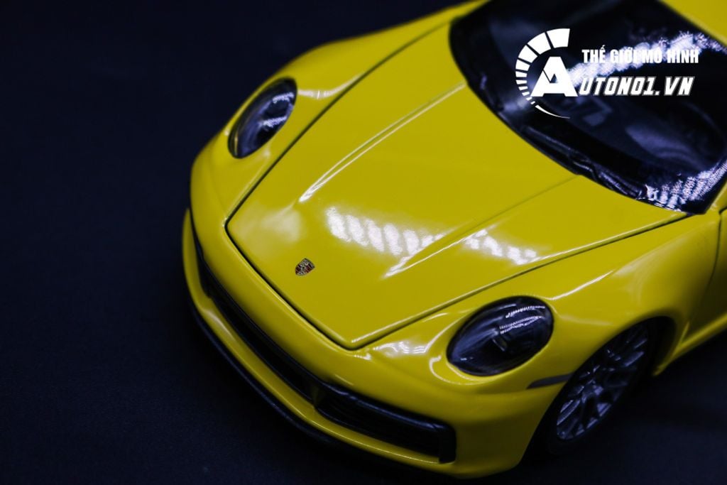 MÔ HÌNH XE PORSCHE 911 CARRERA 4S YELLOW 1:24 WELLY 7250