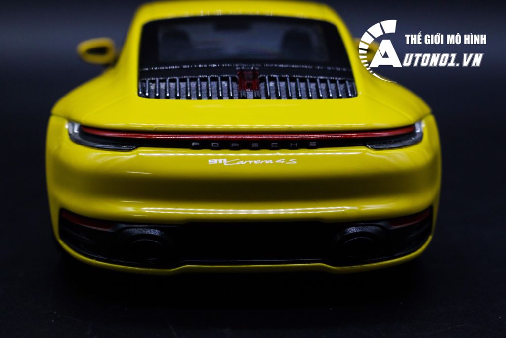 MÔ HÌNH XE PORSCHE 911 CARRERA 4S YELLOW 1:24 WELLY 7250