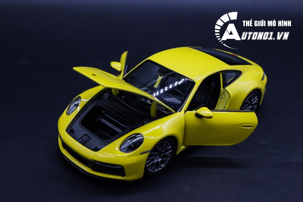 MÔ HÌNH XE PORSCHE 911 CARRERA 4S YELLOW 1:24 WELLY 7250