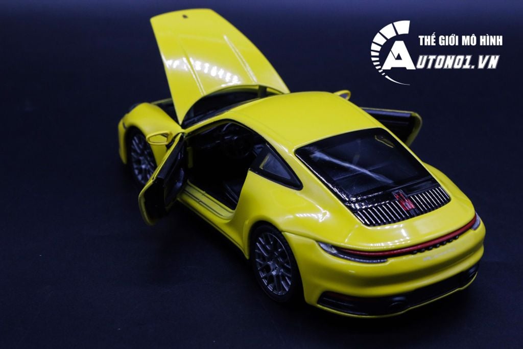 MÔ HÌNH XE PORSCHE 911 CARRERA 4S YELLOW 1:24 WELLY 7250