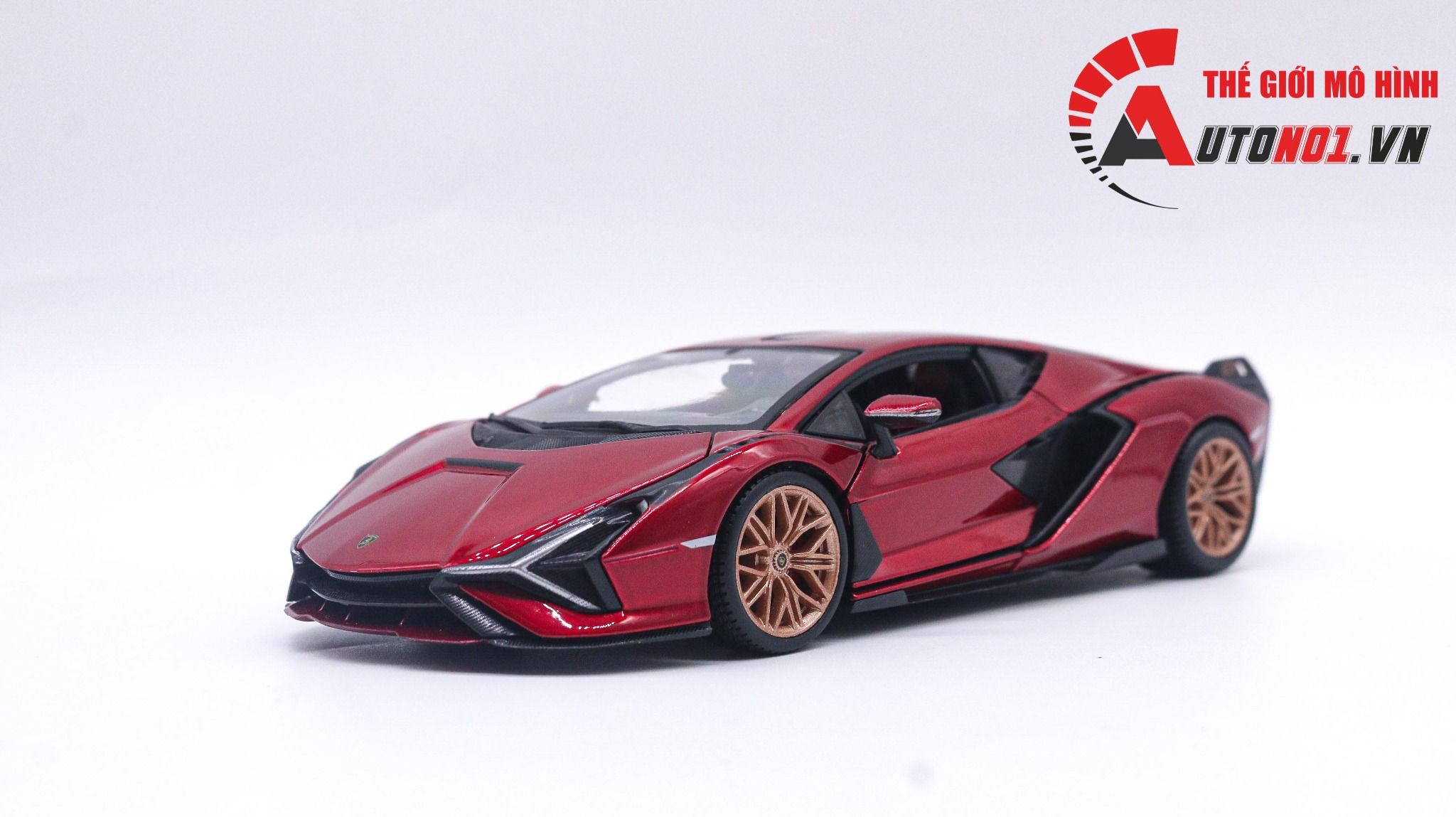  Mô hình xe Lamborghini Sian Fkp 37 Red 1:24 Bburago 7935 