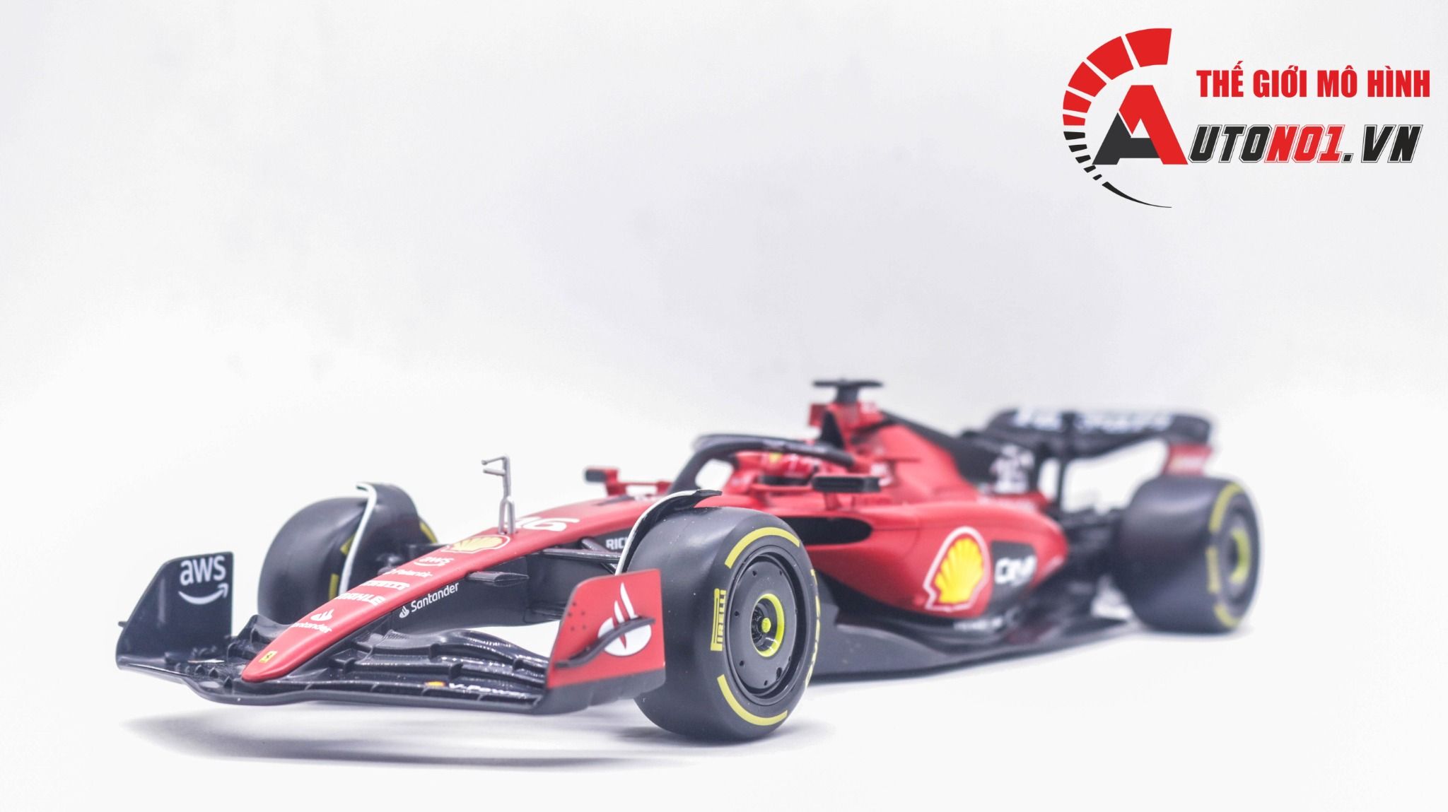  Mô hình xe đua F1-75 Ferrari Formula Racing SF23 2023 tỉ lệ 1:18 Bburago OT285 