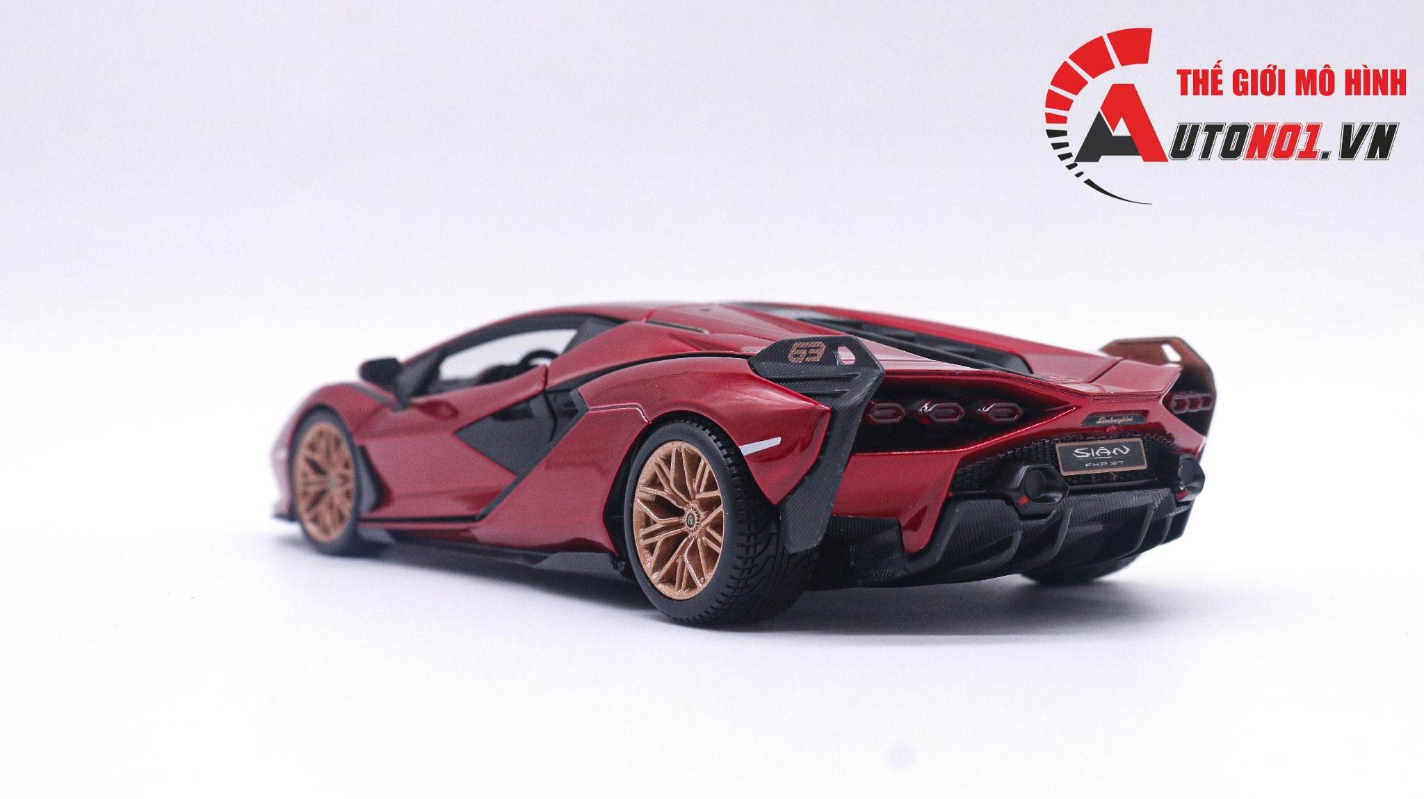  Mô hình xe Lamborghini Sian Fkp 37 Red 1:24 Bburago 7935 