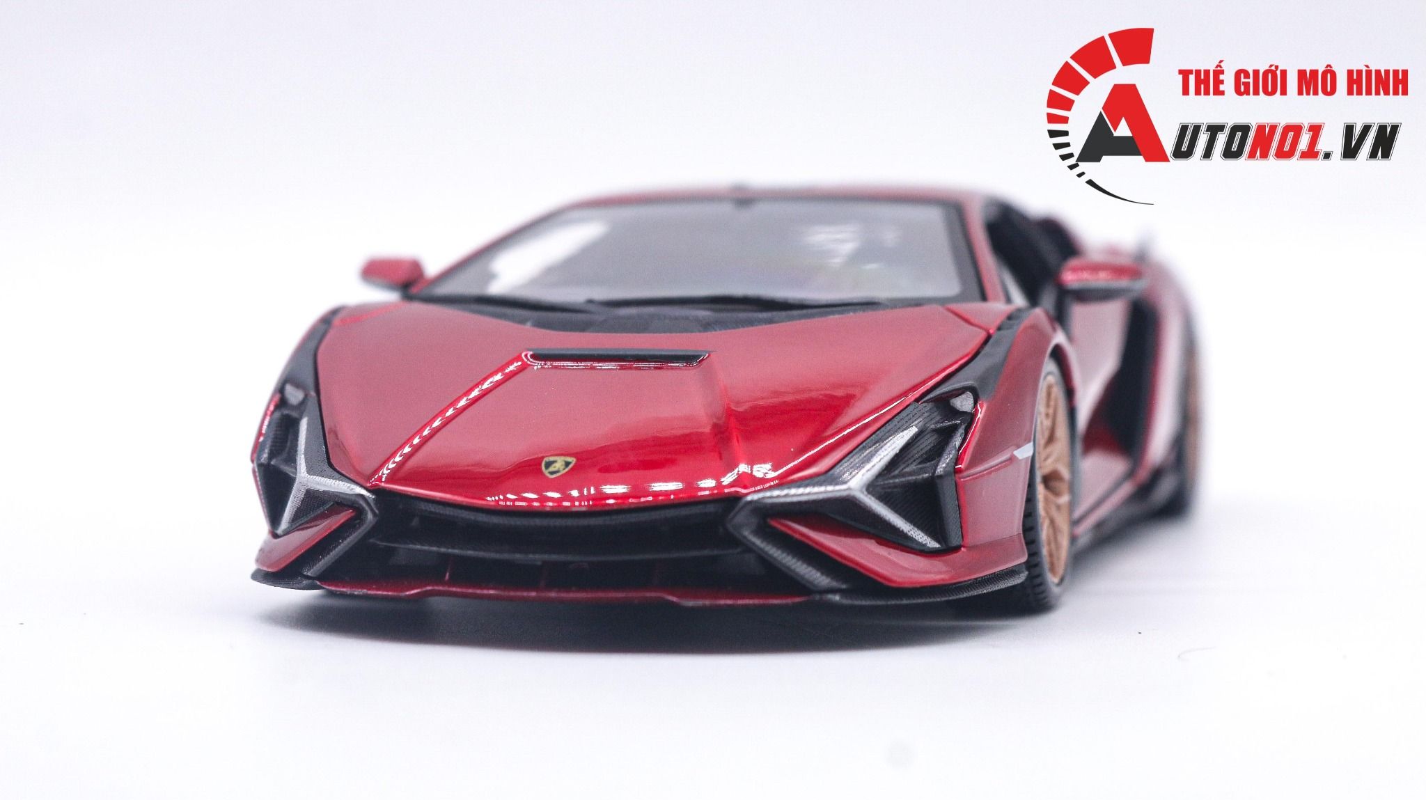  Mô hình xe Lamborghini Sian Fkp 37 Red 1:24 Bburago 7935 