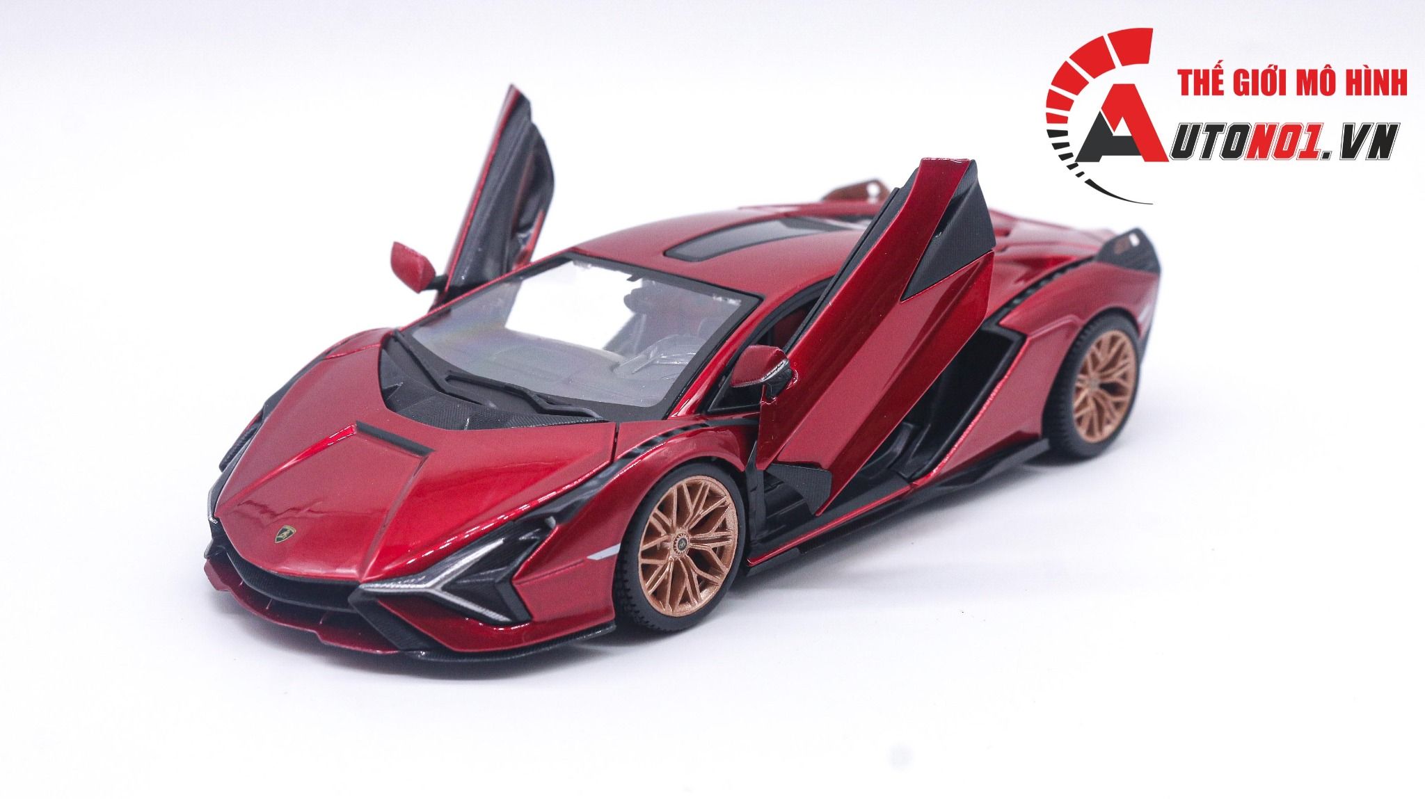  Mô hình xe Lamborghini Sian Fkp 37 Red 1:24 Bburago 7935 