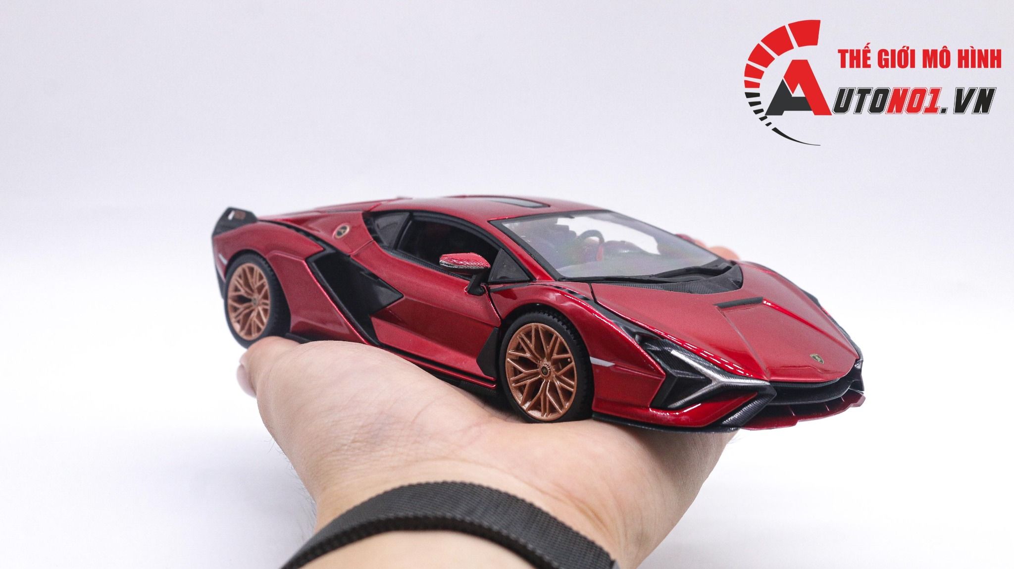  Mô hình xe Lamborghini Sian Fkp 37 Red 1:24 Bburago 7935 