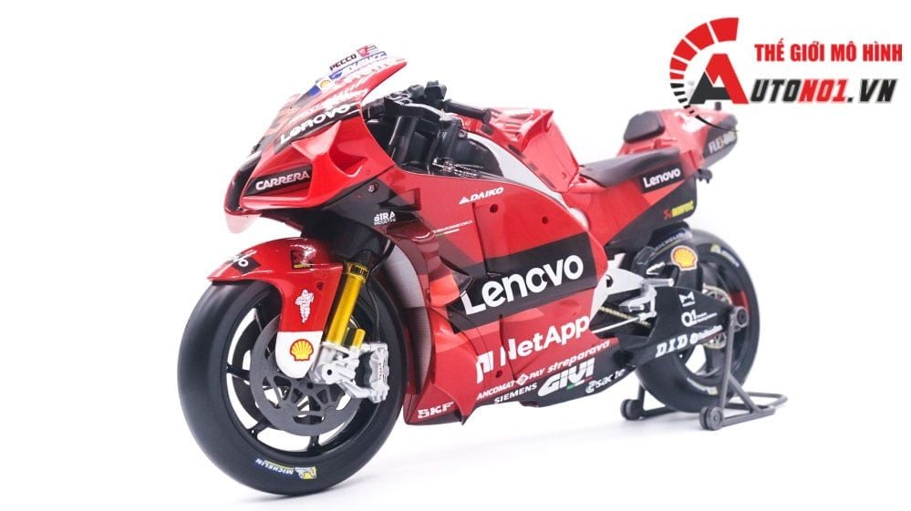  Mô hình xe mô tô Ducati Lenovo Racing Team 2022 tỉ lệ 1:6 Maisto MT048 