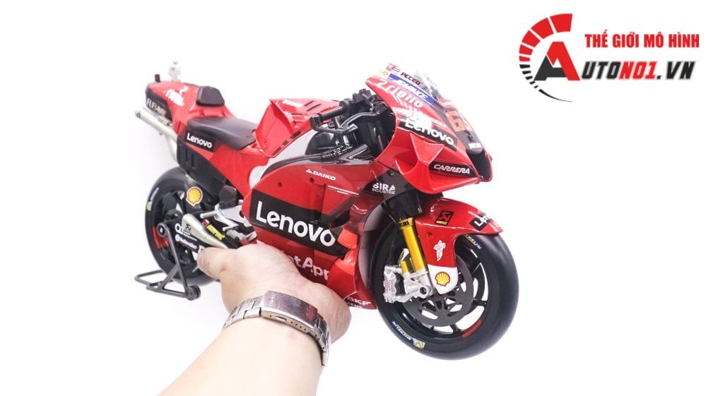  Mô hình xe mô tô Ducati Lenovo Racing Team 2022 tỉ lệ 1:6 Maisto MT048 