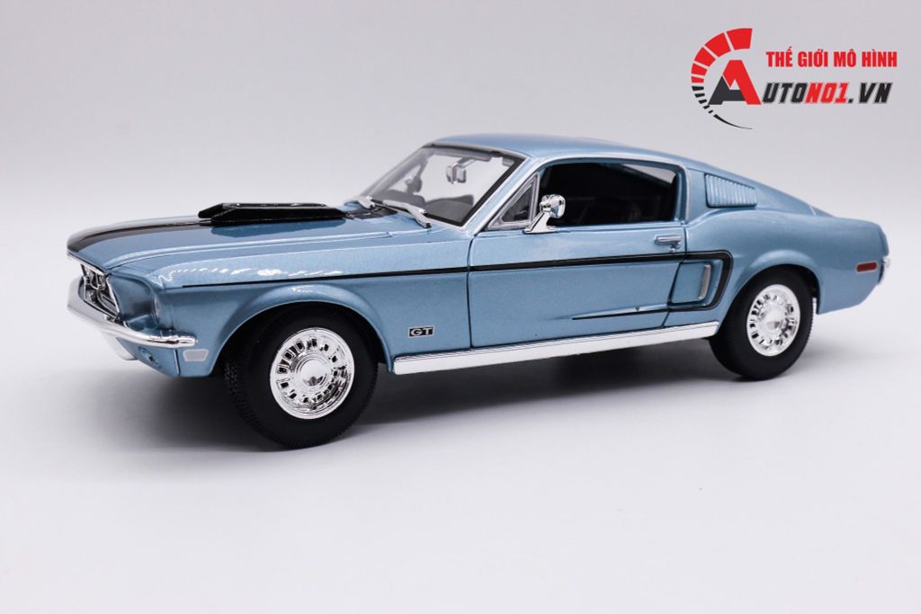 MÔ HÌNH XE FORD MUSTANG GT CORBA JET 1968 BLUE 1:18 MAISTO 6655