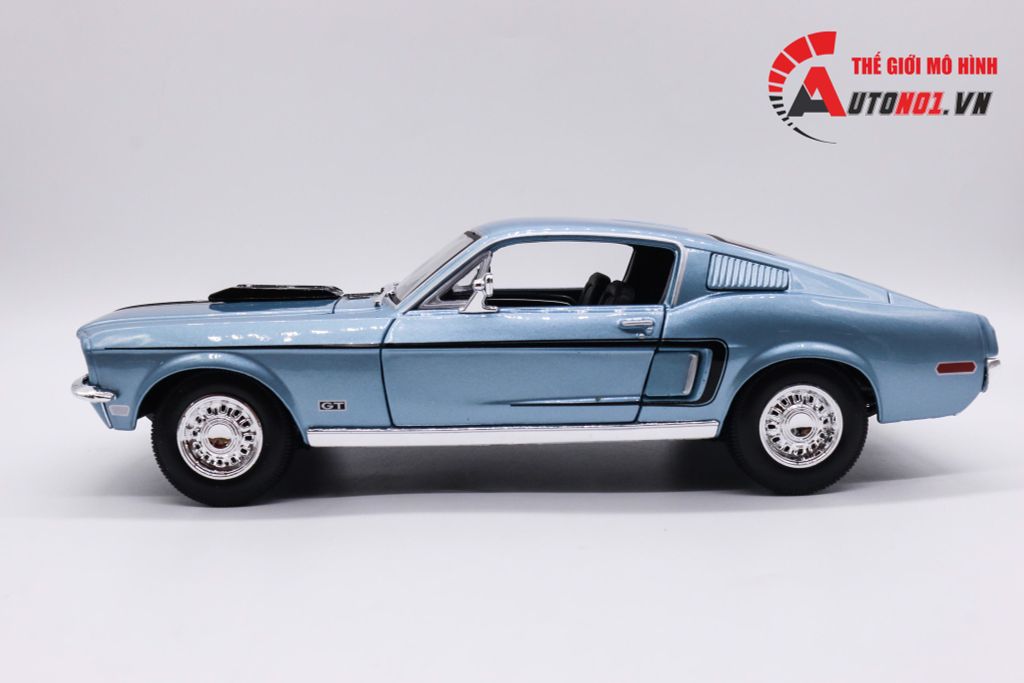 MÔ HÌNH XE FORD MUSTANG GT CORBA JET 1968 BLUE 1:18 MAISTO 6655