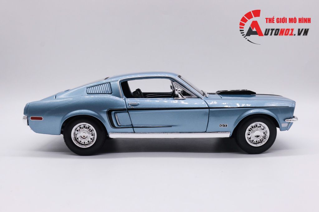 MÔ HÌNH XE FORD MUSTANG GT CORBA JET 1968 BLUE 1:18 MAISTO 6655