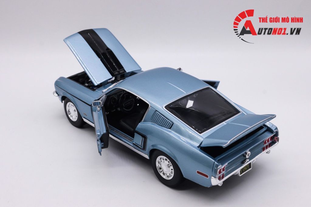 MÔ HÌNH XE FORD MUSTANG GT CORBA JET 1968 BLUE 1:18 MAISTO 6655