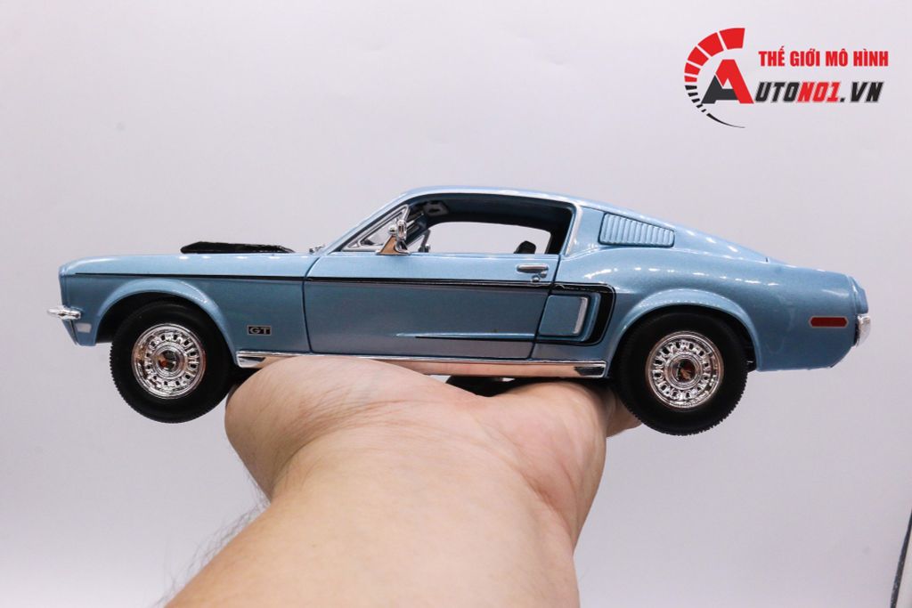 MÔ HÌNH XE FORD MUSTANG GT CORBA JET 1968 BLUE 1:18 MAISTO 6655