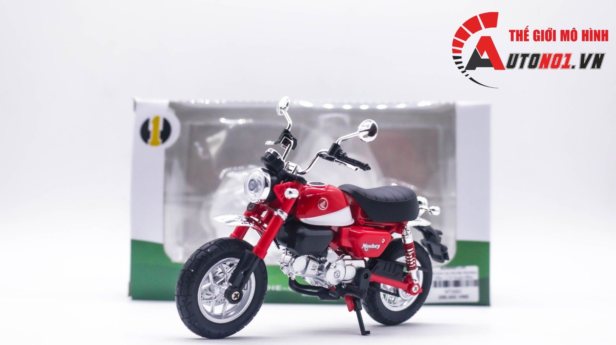  Mô hình xe Honda Monkey 125cc 1:12 Huayi Alloy MT065 