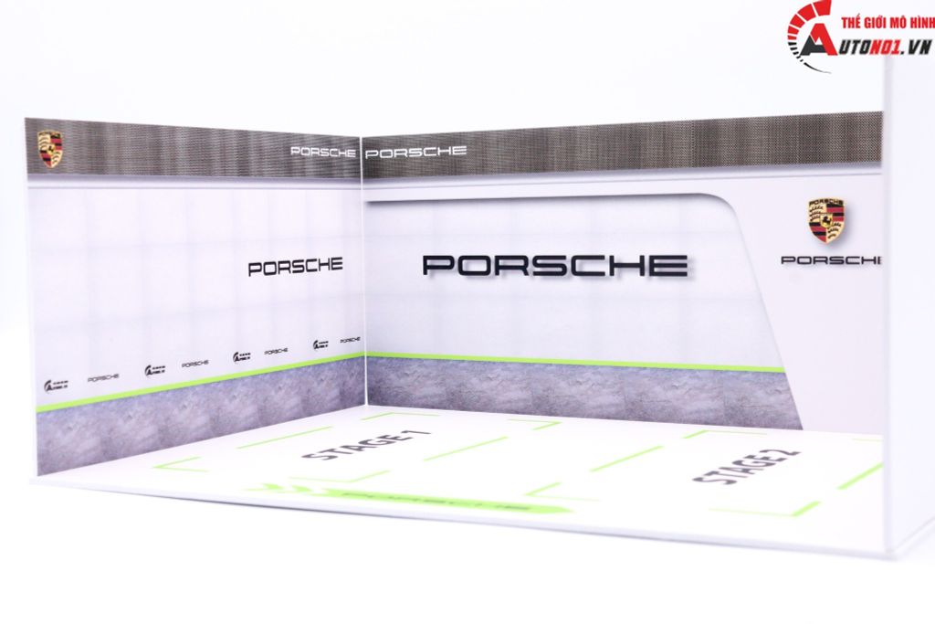 DIORAMA DECOR SHOWROOM PORSCHE 35X25X15CM 1:24 PK022