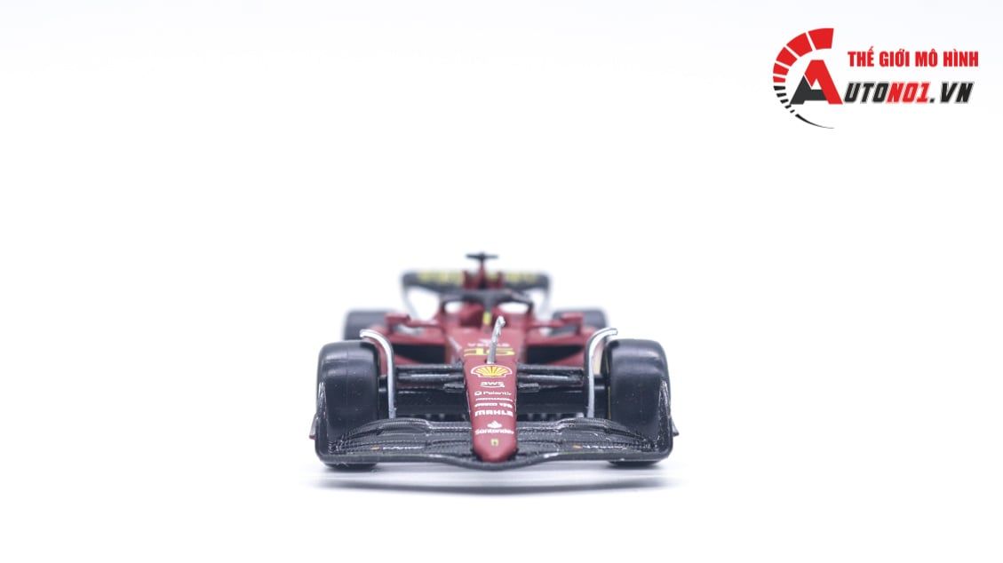  Mô hình xe đua F1-75 Ferrari Formula Racing 2022 #16 Charles Leclerc tỉ lệ 1:43 Bburago OT002 