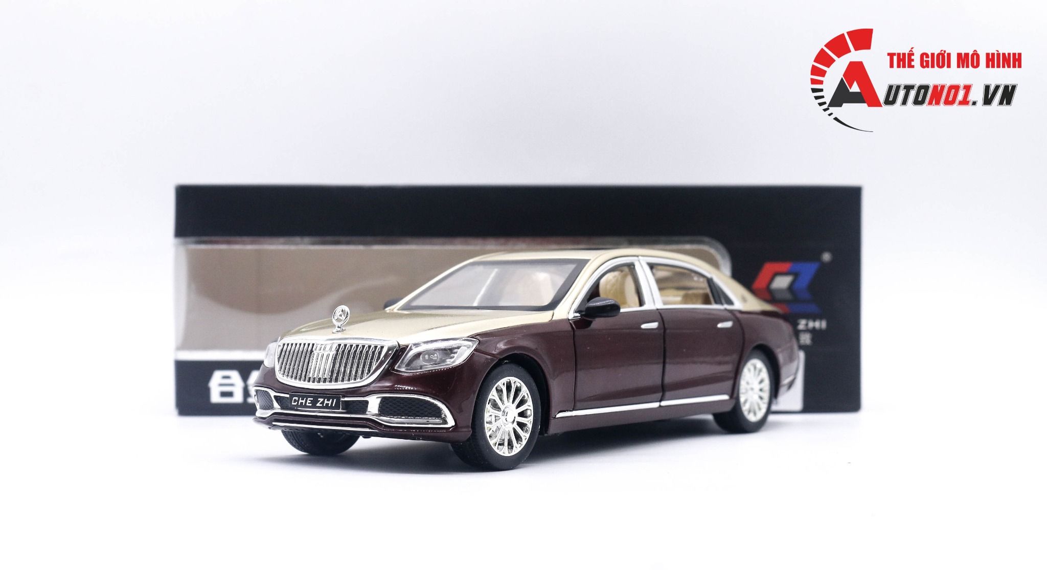  Mô hình xe Mercedes Maybach S600 full open tỉ lệ 1:24 Chezhi OT443 