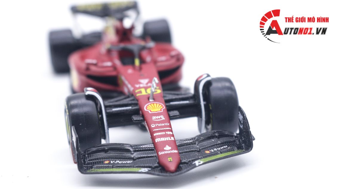  Mô hình xe đua F1-75 Ferrari Formula Racing 2022 #16 Charles Leclerc tỉ lệ 1:43 Bburago OT002 