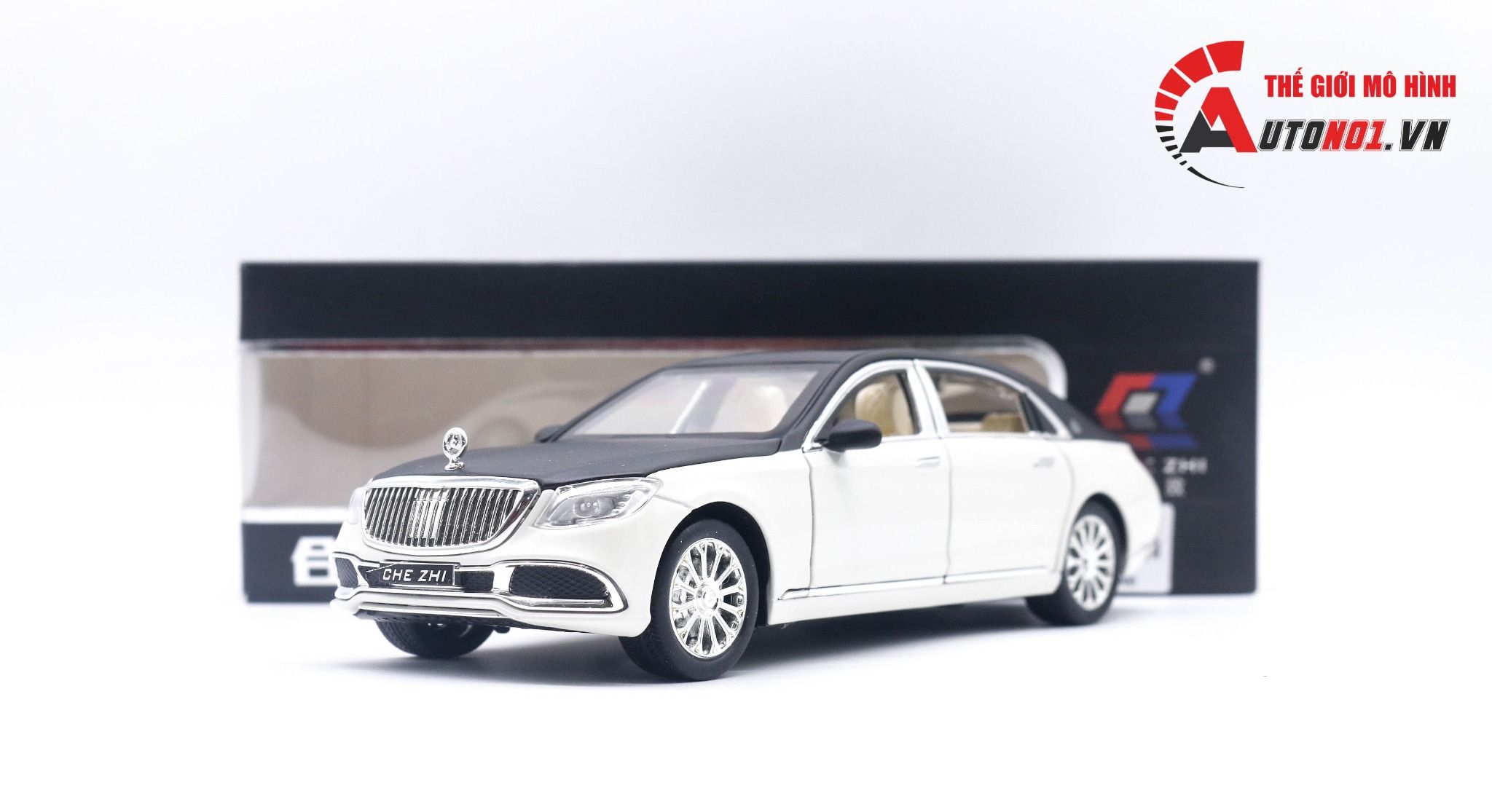  Mô hình xe Mercedes Maybach S600 full open tỉ lệ 1:24 Chezhi OT443 