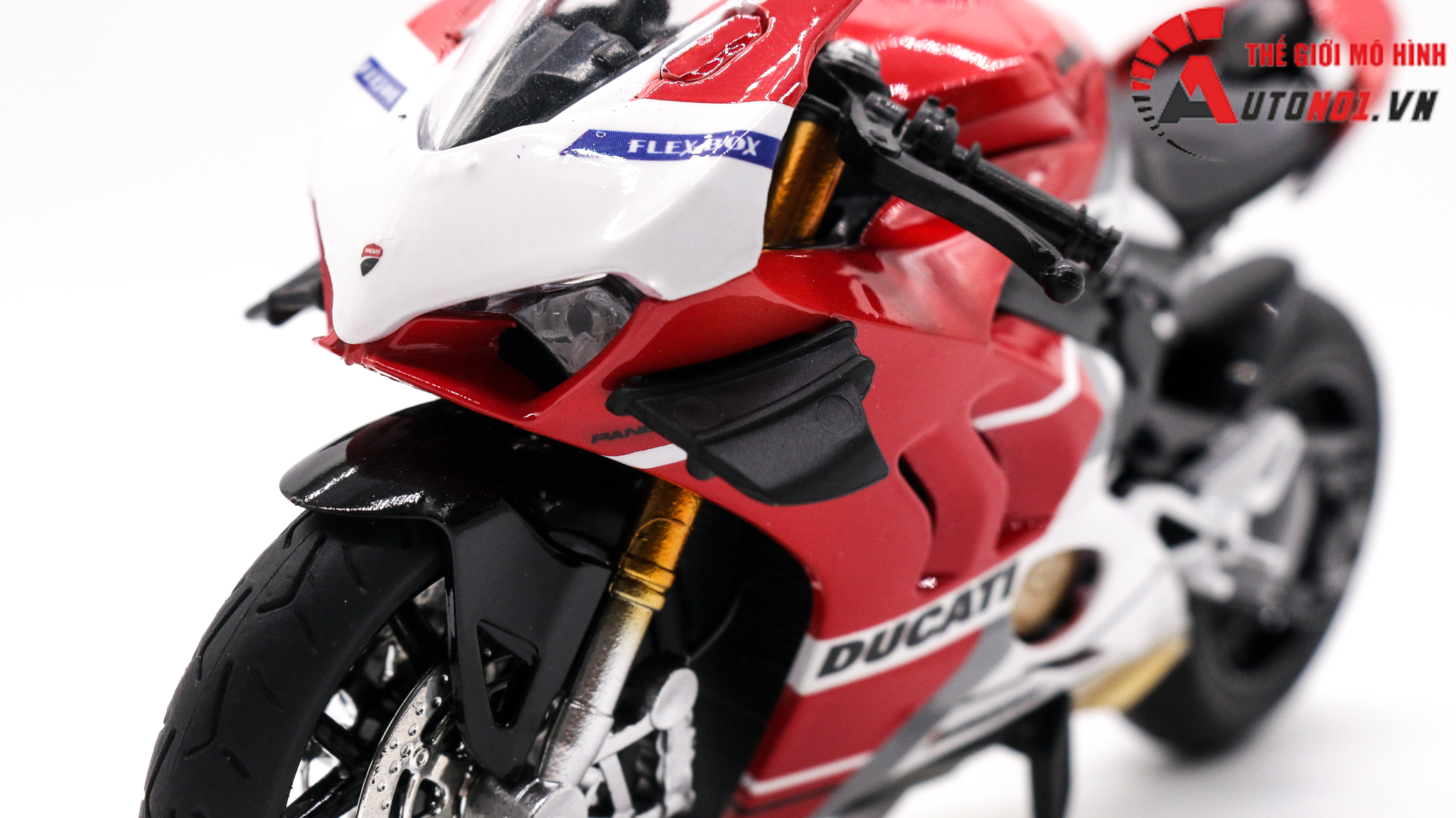  Mô hình xe độ Ducati Panigale V4s Corse Nồi Khô 1:12 Autono1 D223E 