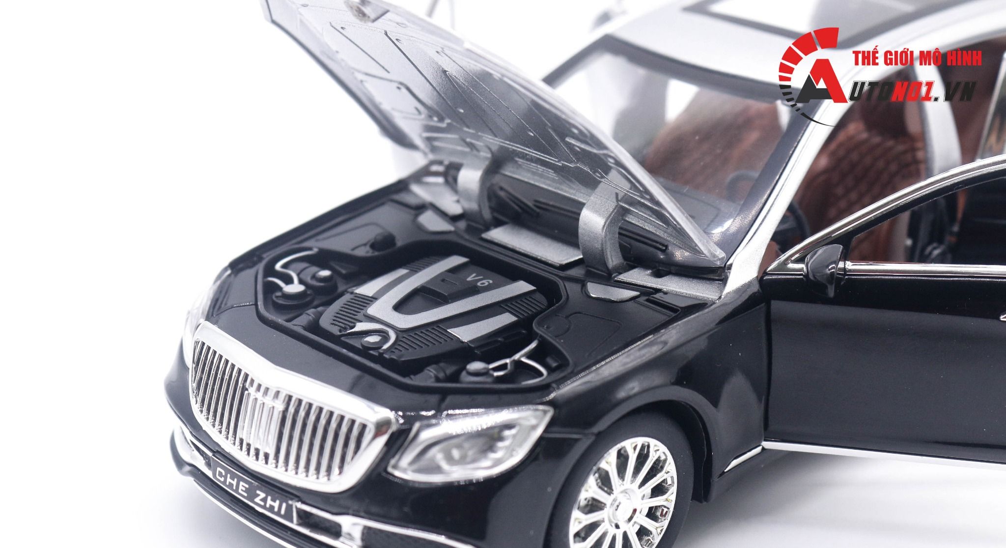  Mô hình xe Mercedes Maybach S600 full open tỉ lệ 1:24 Chezhi OT443 