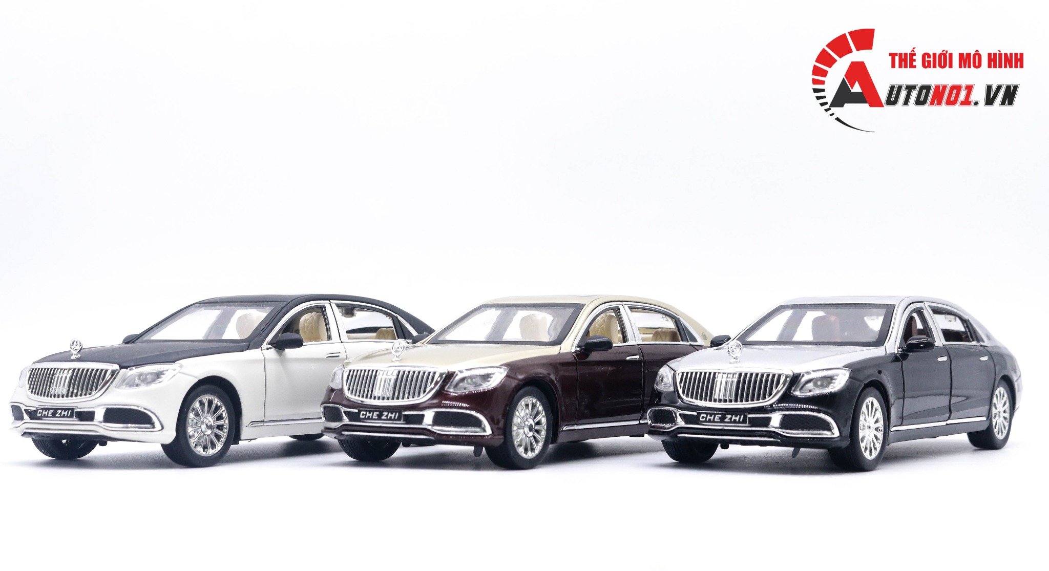  Mô hình xe Mercedes Maybach S600 full open tỉ lệ 1:24 Chezhi OT443 