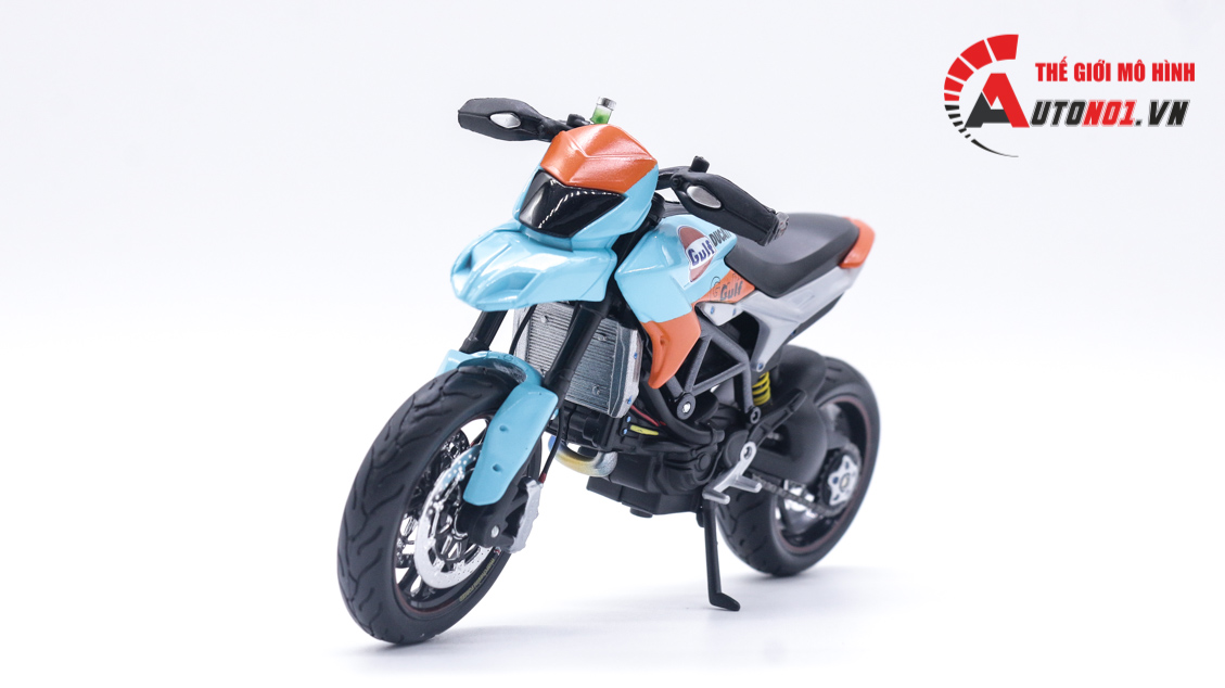  Mô hình xe độ Ducati Hyper Motard Maisto Gulf Ver Pô SC project 1:12 Autono1 Maisto D146A 