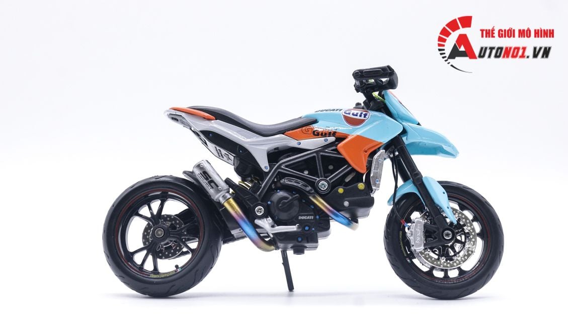  Mô hình xe độ Ducati Hyper Motard Maisto Gulf Ver Pô SC project 1:12 Autono1 Maisto D146A 