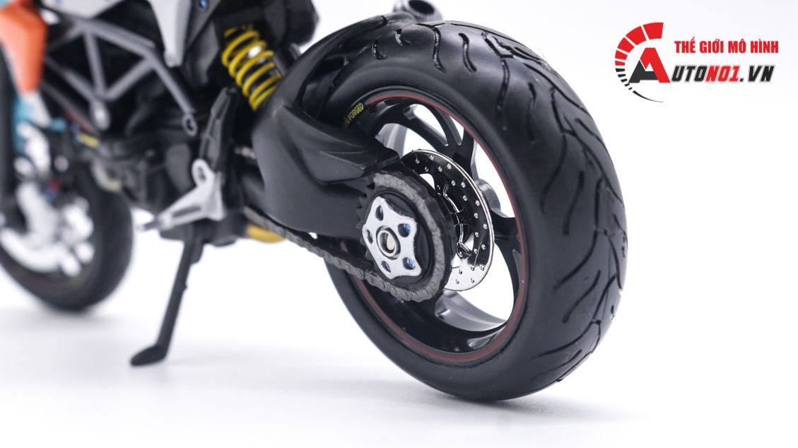  Mô hình xe độ Ducati Hyper Motard Maisto Gulf Ver Pô SC project 1:12 Autono1 Maisto D146A 